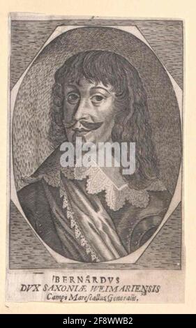 Bernhard, Prinz von Sachsen-Weimar. Stockfoto