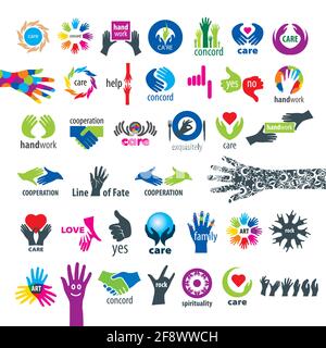 Logo-Design Menschen kümmern Vektor Stock Vektor