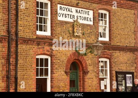 The Royal Native Oyster Stores Restaurant, Whitstable, Kent Stockfoto