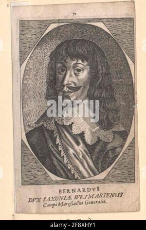 Bernhard, Prinz von Sachsen-Weimar. Stockfoto