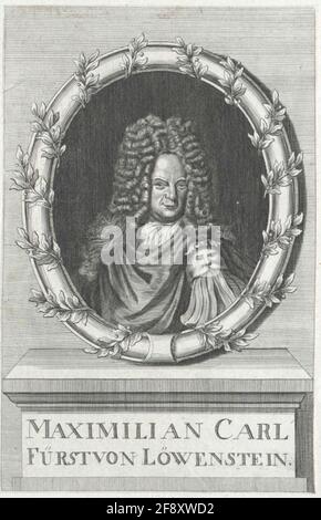 Löwenstein-Wertheim, Maximilian Karl Fürst. Stockfoto