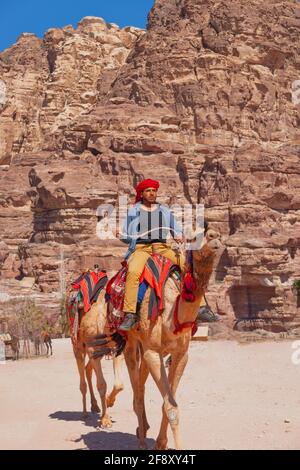Jordanien, Beduinen In Rock City, Petra Stockfoto