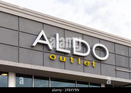 Ottawa, Kanada - 10. April 2021: Aldo Schuhgeschäft Outlet in Kanada Stockfoto