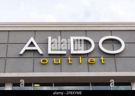 Ottawa, Kanada - 10. April 2021: Aldo Schuhgeschäft Outlet in Kanada Stockfoto