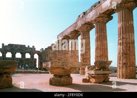 Selinunte.Tempel E, auch Tempel von Hera genannt. Stockfoto