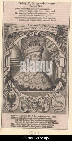 Rudolf IV Der Stifter, Herzog von Österreich. Stockfoto