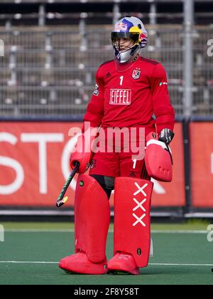 Amstelveen, Niederlande. April 2021. AMSTELVEEN, NIEDERLANDE - 15. APRIL: Anne Veenendaal aus Amsterdam während des Hockeymatches der Frauen Hoofdklasse zwischen Amsterdam und Den Bosch im Wagener Stadion am 15. April 2021 in Amstelveen, Niederlande (Foto von Jeroen Meuwsen/Orange Picics) Credit: Orange Pics BV/Alamy Live News Stockfoto