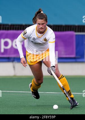 Amstelveen, Niederlande. April 2021. AMSTELVEEN, NIEDERLANDE - 15. APRIL: Rosa Fernig von Den Bosch während des Hockeymatches der Frauen Hoofdklasse zwischen Amsterdam und Den Bosch im Wagener Stadion am 15. April 2021 in Amstelveen, Niederlande (Foto von Jeroen Meuwsen/Orange Picics) Credit: Orange Pics BV/Alamy Live News Stockfoto