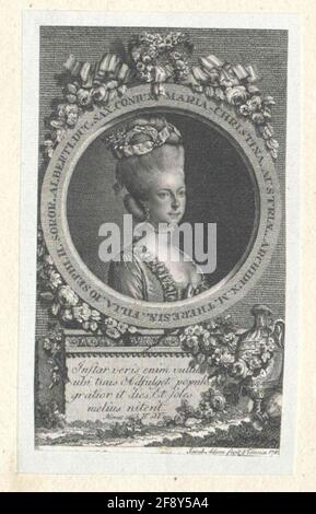 Marie Christine, Erzherzogin in Österreich. Stockfoto