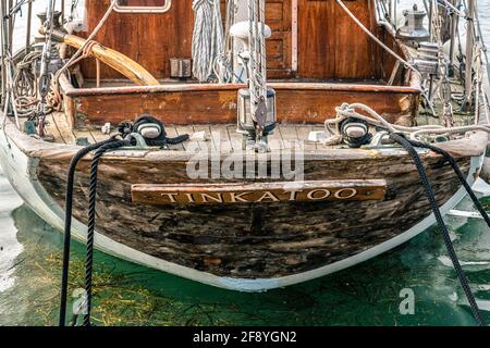 Boote von ComuneVenezia Stockfoto