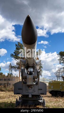 Dummies of Old Rockets in einem Freilichtmuseum Stockfoto