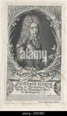 Eberhard IV Ludwig, Herzog von Württemberg Stecher: Heckenauer, Leonhard (2) Stockfoto