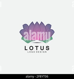 Vektor-Lotusblumen-Design für Spa, Yoga-Kurs, Hotel und Resort Stock Vektor