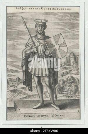 Balduin III., Graf von Flandern. Stockfoto