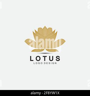 Vektor-Lotusblumen-Design für Spa, Yoga-Kurs, Hotel und Resort Stock Vektor