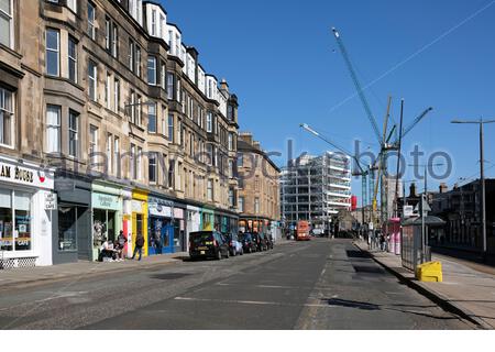 Sanierung des Standorts Haymarket Gap, Haymarket Terrace, Edinburgh, Schottland Stockfoto