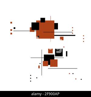 Abstrakte rote und schwarze Würfel Stockfoto