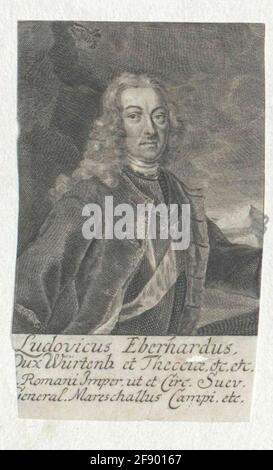 Eberhard IV Ludwig, Herzog von Württemberg Stecher: Bernigeroth, MartiDatum: 1712/1733 Stockfoto