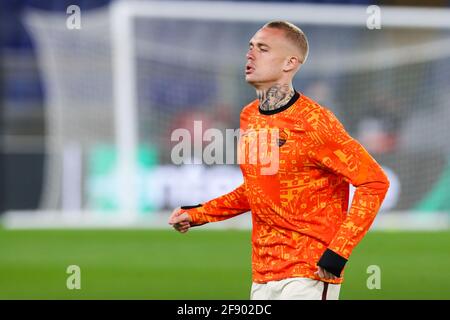 ROMA, ITALIEN - 15. APRIL: Rick Karsdorp von AS Roma während des UEFA Europa League Quarter Finales: Die zweite Etappe zwischen AS Roma und Ajax im Stadio Olimpic Stockfoto