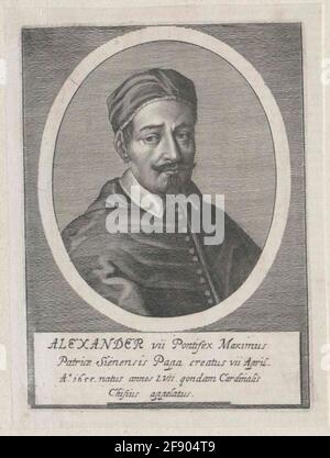 Alexander VII., Papa Unbekannter Künstler aus: 1655/1733 Stockfoto