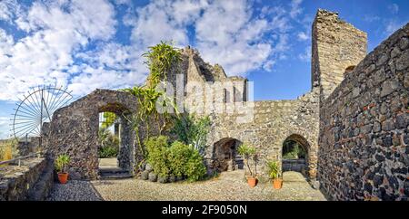 Normannische Burg von Aci Castello, Sizilien, Italien Stockfoto