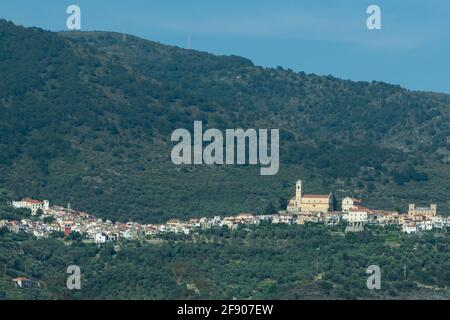 Dorf in den französischen Südbergen in der Nähe von Monaco Stockfoto