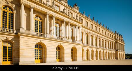 Architektur Wahrzeichen Schloss von Versailles, Paris, Frankreich, Europa Stockfoto