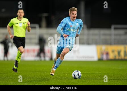 Randers Stadium, Randers, Dänemark. April 2021. Mathias Greve vom Randers FC während Aarhus BK im Randers Stadium, Randers, Dänemark. Kim Price/CSM/Alamy Live News Stockfoto