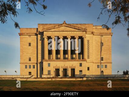 Freimaurer-Tempel, Dayton, Ohio. USA. Griechische Architektur. Stockfoto