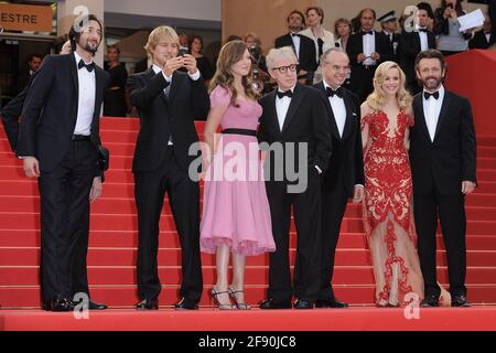 Cannes, Frankreich. 11. Mai 2011 Eröffnung des roten Teppichs und Premiere des Films Midnight in Paris während der 64. Filmfestspiele von Cannes Stockfoto