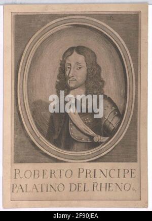 Rupprecht, Prinz von der Pfalz Stecher: Unbekannter Künstler aus: 1639/1750 Stockfoto
