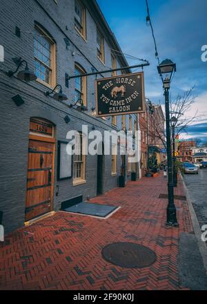 The Horse You kamt in Saloon, in Fells Point, Baltimore, Maryland Stockfoto