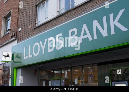 Logo der lloyds Bank, Banner, Markennamen Stockfoto