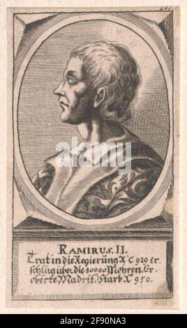 Ramiro II., König von León. Stockfoto