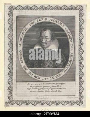 Anselm Kasimir, Kurfürst von Mainz Stecher: Merian, Matthew (die Älteren) Verlag: Merian, Matthew (die Älteren) Stockfoto