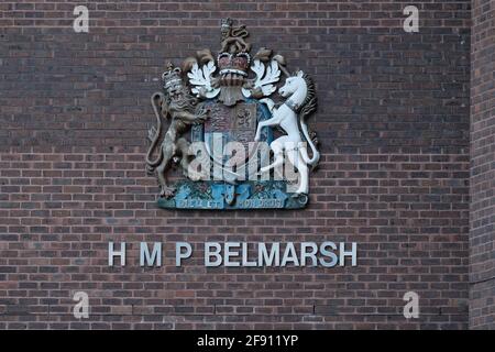 HMP Belmarsh ist ein Hochsicherheitsgefängnis der Kategorie A für Männer im Südosten Londons. Julian Assange ist ein hochrangiger Häftling im Gefängnis. Stockfoto