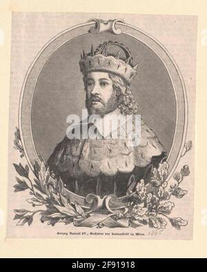 Rudolf IV Der Stifter, Herzog von Österreich. Stockfoto