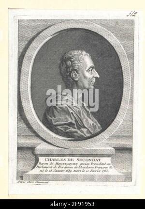 Montesquieu, Charles Baron der gezüchteten und. Stockfoto