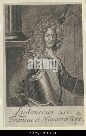 Ludwig XIV., König von Frankreich Druck von Sysang (?) Stockfoto