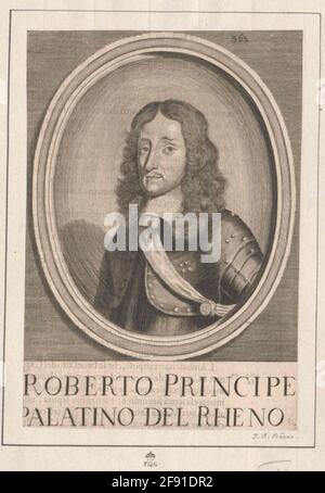 Rupprecht, Prinz von der Pfalz Stecher: Unbekannter Künstler aus: 1639/1750 Stockfoto