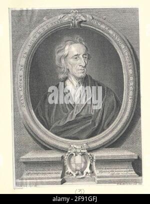 Locke, John Maler: Kneller, GottfriedStecher: Cave, François Morellon La Stockfoto