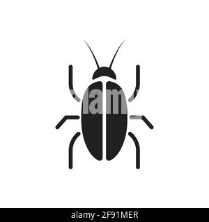 Symbolvektor für Kakerlaken-Insekten für Grafikdesign, Logo, Website, soziale Medien, mobile App, ui-Abbildung Stock Vektor