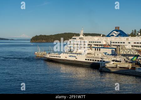 Victoria Swartz Bay Ferry Terminal. British Columbia, Kanada. Stockfoto