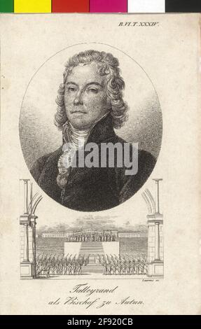 Talleyrand Perigord, Charles Maurice Duke Druck von Laurens Stockfoto