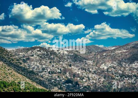 Makrinitsa Dorf, Volos, Mount Pelion, Griechenland Stockfoto