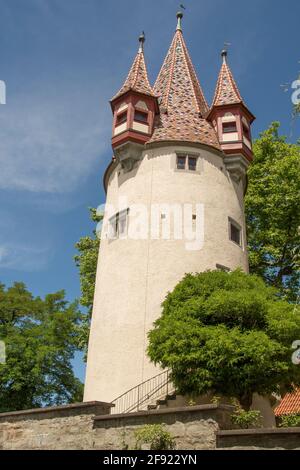 Diebsturm aus dem 14. Jahrhundert, ein ehemaliges Gefängnis, in Lindau am Bodensee, Bayern, Süddeutschland Stockfoto