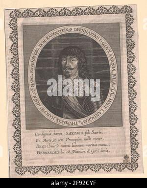 Bernhard, Prinz von Sachsen-Weimar. Stockfoto