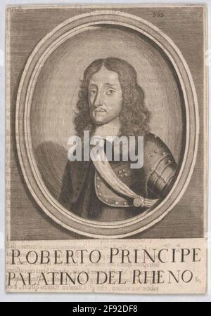 Rupprecht, Prinz von der Pfalz Stecher: Unbekannter Künstler aus: 1639/1750 Stockfoto