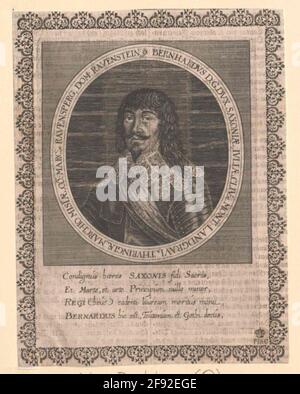 Bernhard, Prinz von Sachsen-Weimar. Stockfoto