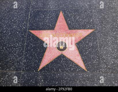 Hollywood, Kalifornien, USA 14. April 2021 EIN allgemeiner Blick auf die Atmosphäre von Eric McCormacks Star auf dem Hollywood Walk of Fame am 14. April 2021 in Hollywood, Kalifornien, USA. Foto von Barry King/Alamy Stockfoto Stockfoto